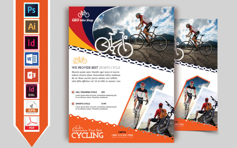 Folheto da Cycle Shop Vol-02 - Modelo de Identidade Corporativa