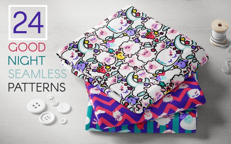 Download Pattern "Good Night Pack Pattern" / Good Night Pack Pattern - Pattern на тему графика paint,card,hand-drawn,illustration,poster,design,template,cute,sweet,curly,decorative,vector,texture,fabric,art,color,comic,illustrations,moon,stars,flyer,badge,star,flat,creative,green,blue,