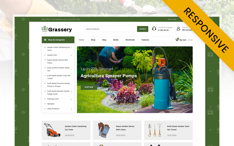 grassery garden tools store woocommerce theme