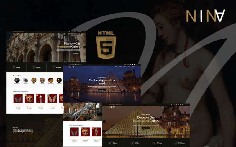 Nina | Sanat Galerisi, Müze ve Sergi HTML5 Web Sitesi Şablonu