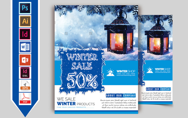 Winter Sale Flyer Vol-03 - Vorlage für Corporate Identity