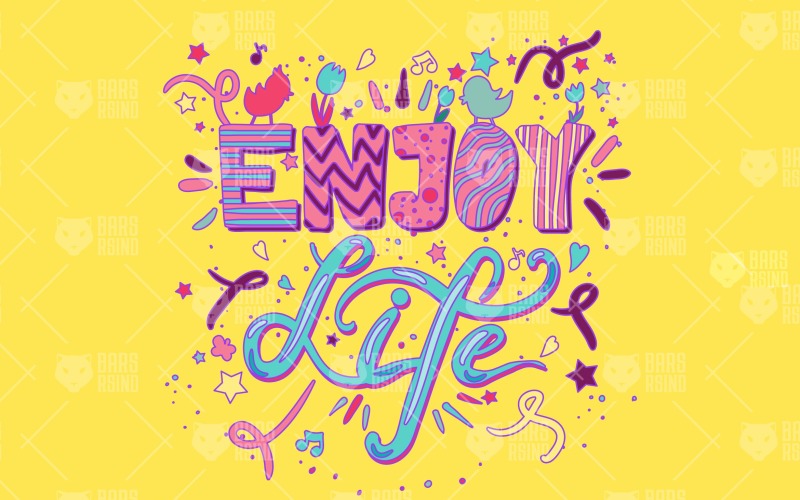 Download Фирменный стиль "Ispirational Clipart Enjoy Life - Corporate Identity Template" / Ispirational Clipart Enjoy Life - Corporate Identity Template - Фирменный стиль на тему графика calligraphy,lettering,script,card,typography,vintage,illustration,poster,t-shirt,design,retro,quote,vector,advertising,text,happy,travel,style,flat,creative,flower,vacation,print,cartoon,lett