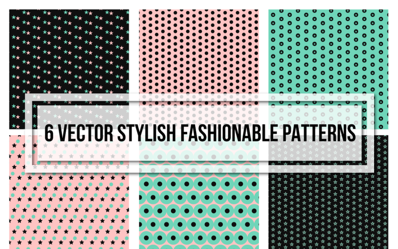 Stylish Fashionable Seamless Set Pattern