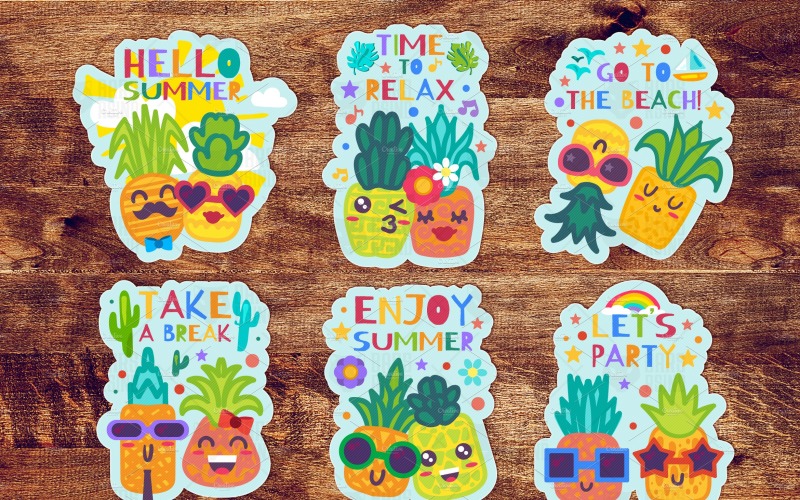 Download Фирменный стиль "Summer Pineapples Labels Set - Corporate Identity Template" / Summer Pineapples Labels Set - Corporate Identity Template - Фирменный стиль на тему графика hand-drawn,illustration,design,cute,food,decorative,summer,minimal,vector,simple,art,collection,clipart,happy,tropical,pack,flat,social,background,white,vacation,graphic,drawing,emoji,cartoon