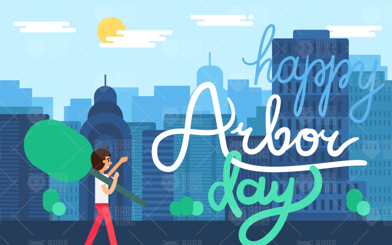 Download Фирменный стиль "City Arbor Day - Corporate Identity Template" / City Arbor Day - Corporate Identity Template - Фирменный стиль на тему графика lettering,typography,greeting,nature,vector,organic,text,spring,green,tree,environmental,earth,planet,city,town,season,eco,environment,background,outdoor,growth,banner,grass,celebration,plant