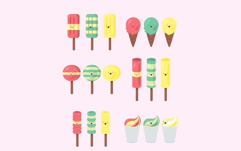 Download Фирменный стиль "Package of Tasty Ice-cream - Corporate Identity Template" / Package of Tasty Ice-cream - Corporate Identity Template - Фирменный стиль на тему графика illustration,sweet,food,cream,print,ice,smile,pattern,seamless,candy,emotion,tasty,sugar,lollipop,ice cream,cone,honey,plum,sweetness,goodies