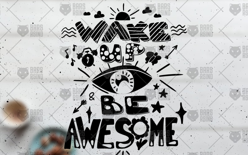 Download Фирменный стиль "Wake Up And Be Awesome - Corporate Identity Template" / Wake Up And Be Awesome - Corporate Identity Template - Фирменный стиль на тему графика calligraphy,lettering,card,typography,vintage,hipster,illustration,label,poster,t-shirt,design,sign,retro,quote,overlay,typographic,trendy,vector,text,motivational,flat,creative,decoration,ba