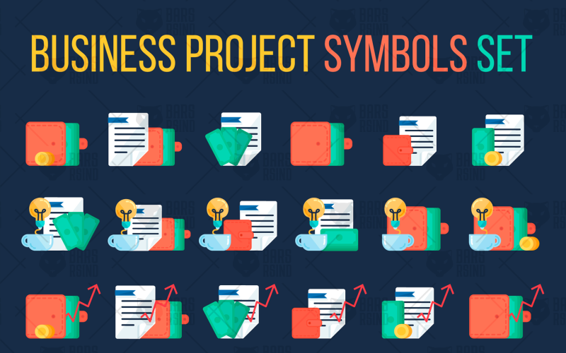 Download Фирменный стиль "Business Project Symbols Set - Corporate Identity Template" / Business Project Symbols Set - Corporate Identity Template - Фирменный стиль на тему графика commercial,vector,creative,business,agency,studio,startup,finance,chart,work,money,project,graph,banner,success,symbol,document,store,commerce,payment,market,buy,credit,innovation,invention,c