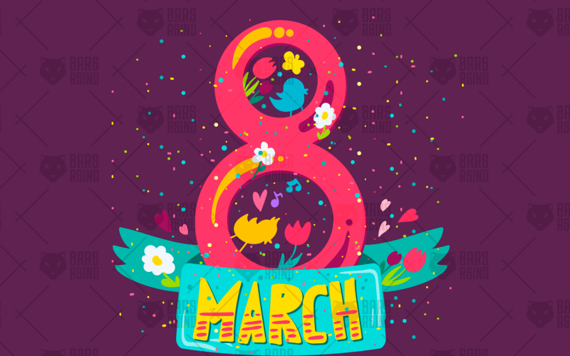 Download Фирменный стиль "Cartoon 8 March - Corporate Identity Template" / Cartoon 8 March - Corporate Identity Template - Фирменный стиль на тему графика calligraphy,lettering,invitation,card,vintage,illustration,poster,design,template,retro,greeting,stylish,beautiful,typographic,vector,floral,love,text,woman,female,happy,flyer,holiday,spring,