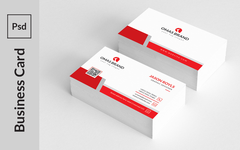 Tisk čárová grafika vizitka - šablona Corporate Identity