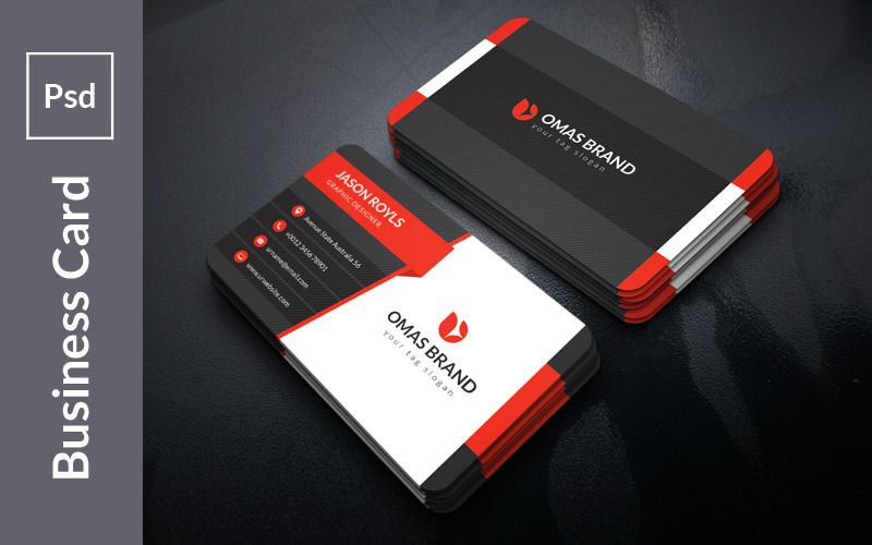 Profesionální čárová grafika vizitka - šablona Corporate Identity