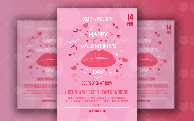 Download Фирменный стиль "Valentine's Day Poster With Lips - Corporate Identity Template" / Valentine's Day Poster With Lips - Corporate Identity Template - Фирменный стиль на тему графика wedding,lettering,invitation,typography,hand-drawn,illustration,poster,design,template,romantic,valentines,decorative,party,vector,love,advertising,text,color,clipart,happy,flyer,holiday,fest
