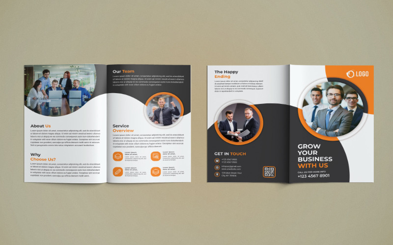Download Фирменный стиль "Business Bi Fold Brochure Design - Corporate Identity Template" / Business Bi Fold Brochure Design - Corporate Identity Template - Фирменный стиль на тему графика corporate,business,agency,company,brochure,design,a4,bi,bifold,bi-fold,print,print-ready,marketing,template,us,letter,2fold,advertisement,advertising,consultant