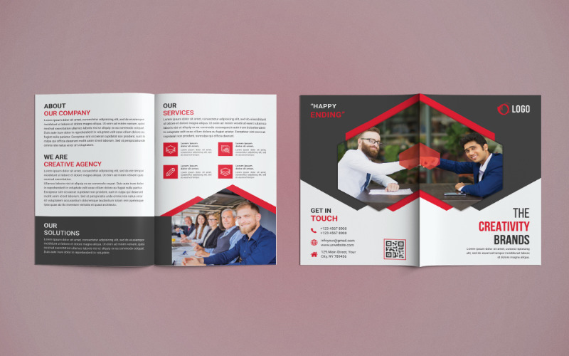 Дизайн бізнес-складання брошури - шаблон фірмового стилю