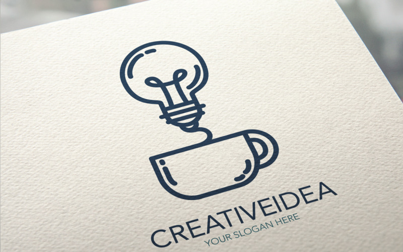 Download Шаблон логотипа "Creative Idea Logo Template" / Creative Idea Logo Template - Шаблон логотипа на тему графика logo,illustration,design,template,sign,web,coffee,trendy,vector,brand,logotype,company,creative,app,business,technology,energy,power,education,startup,tech,background,science,graphic,creativi