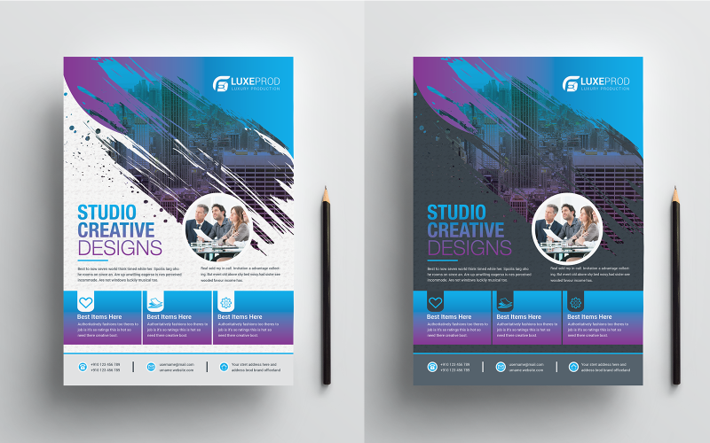 Download Фирменный стиль "Dark & Light Color Flyer - Corporate Identity Template" / Dark & Light Color Flyer - Corporate Identity Template - Фирменный стиль на тему графика agency,branding,business,clean,company,corporate,creative,design,digital,elegant,flyer,global,ideas,layout,layouts,marketing,modern,multipurpose,promotion,simple