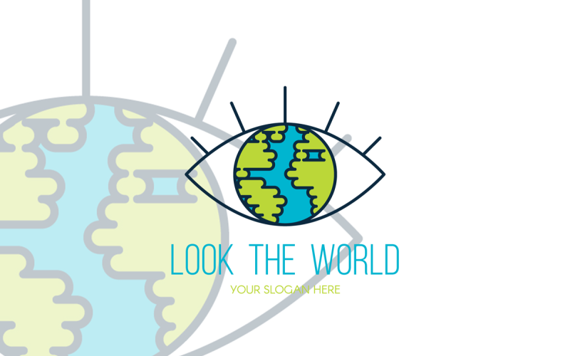 Download Шаблон логотипа "Look The World Logo Template" / Look The World Logo Template - Шаблон логотипа на тему графика modern,logo,illustration,design,template,sign,web,vector,natural,round,logotype,travel,globe,creative,map,business,technology,earth,planet,eco,social,environment,medicine,science,graphic,serv