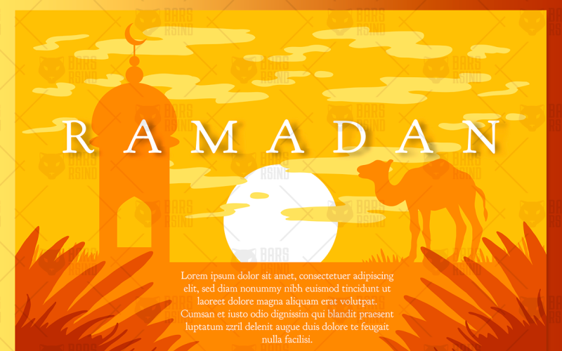 Download Фирменный стиль "Ramadan Landscape With Mosque - Corporate Identity Template" / Ramadan Landscape With Mosque - Corporate Identity Template - Фирменный стиль на тему графика illustration,summer,vector,tropical,palm,moon,sand,religious,background,icon,silhouette,landscape,night,hill,animal,arabic,arabesque,ramadan,mubarak,arab,crescent,islamic,month,muslim,arabian