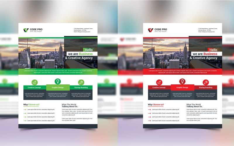 Download Фирменный стиль "Red Color Business Flyer - Corporate Identity Template" / Red Color Business Flyer - Corporate Identity Template - Фирменный стиль на тему графика agency,branding,business,clean,company,corporate,creative,design,digital,elegant,flyer,global,ideas,layout,layouts,marketing,modern,multipurpose,promotion,simple