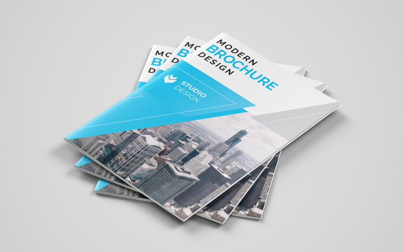 Conception de brochures à deux volets Teamfortress - Modèle d'identité d'entreprise
