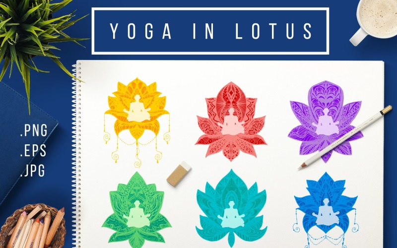 Download Фирменный стиль "Yoga In Lotus - Corporate Identity Template" / Yoga In Lotus - Corporate Identity Template - Фирменный стиль на тему графика hand-drawn,illustration,poster,sign,vector,art,color,collection,clipart,pack,clip art,flat,health,green,blue,purple,fitness,lifestyle,energy,yoga,flower,background,red,graphic,drawing,banner,