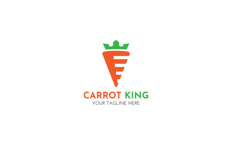 Download Шаблон логотипа "Carrot King Logo Template" / Carrot King Logo Template - Шаблон логотипа на тему графика carrot,logo,carrotlogo,carrotking,app,art,brand,identity,branding,king,vector,cartoon,company,corporate,creative,crown,design,diet,food,mordern