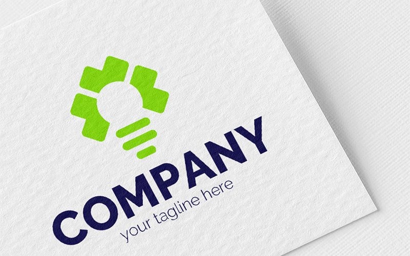 Download Шаблон логотипа "Eco-Light Bulb Logo Template" / Eco-Light Bulb Logo Template - Шаблон логотипа на тему графика clover,bulb,energy,eco,ecology,solar,battery,generator,electricity,renewable,plants,sign,minimalism,one,color,two,colors,emblem