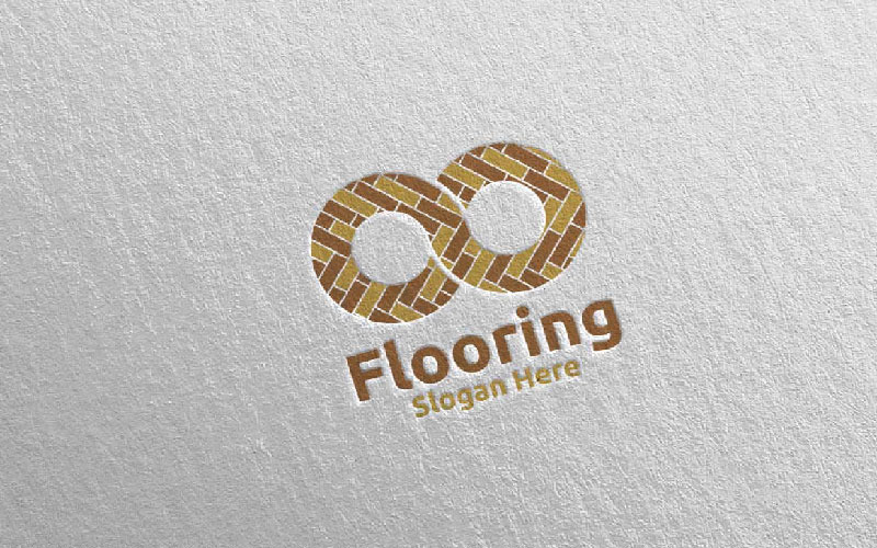 Sjabloon voor oneindig parket houten 22-logo