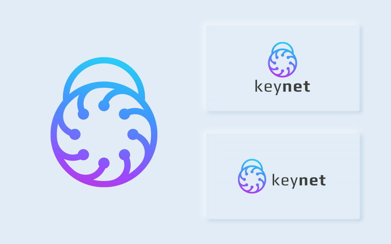 Keynet - Plantilla de logotipo de seguridad digital