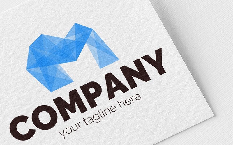 Download Шаблон логотипа "Letter M, and Mineral Logo Template" / Letter M, and Mineral Logo Template - Шаблон логотипа на тему графика m,mineral,crystal,ice,transparent,air,geometric,lines,business,finance,water,sign,minimalism,one,color,two,colors,emblem