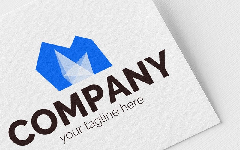 Download Шаблон логотипа "Letter M, and Mineral Logo Template" / Letter M, and Mineral Logo Template - Шаблон логотипа на тему графика m,mineral,crystal,ice,transparent,air,geometric,lines,business,finance,water,sign,minimalism,one,color,two,colors,emblem