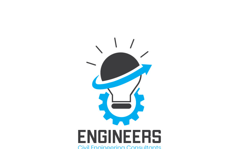 Modèle de logo d'ingénieurs civils