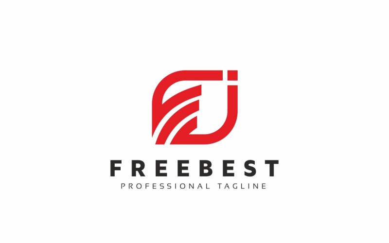 Modelo de logotipo da Freebest F Letter