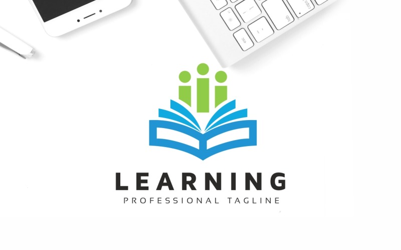 Modelo de logotipo de aprendizagem educacional