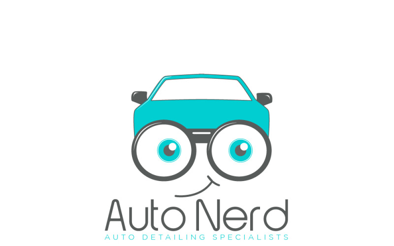 Modelo de logotipo do Auto Nerd