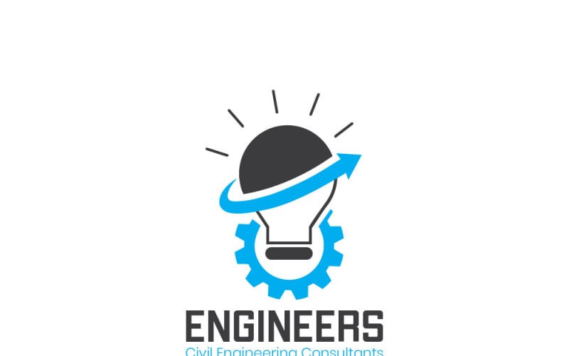 Plantilla de logotipo de ingenieros civiles
