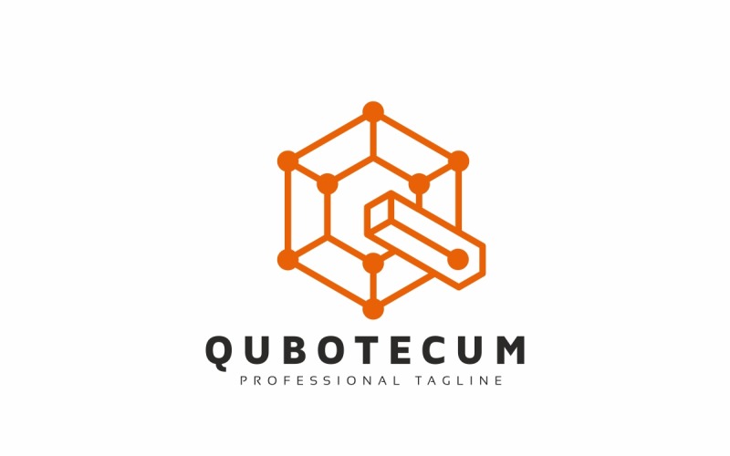 Qubotecum Q lettera Logo modello