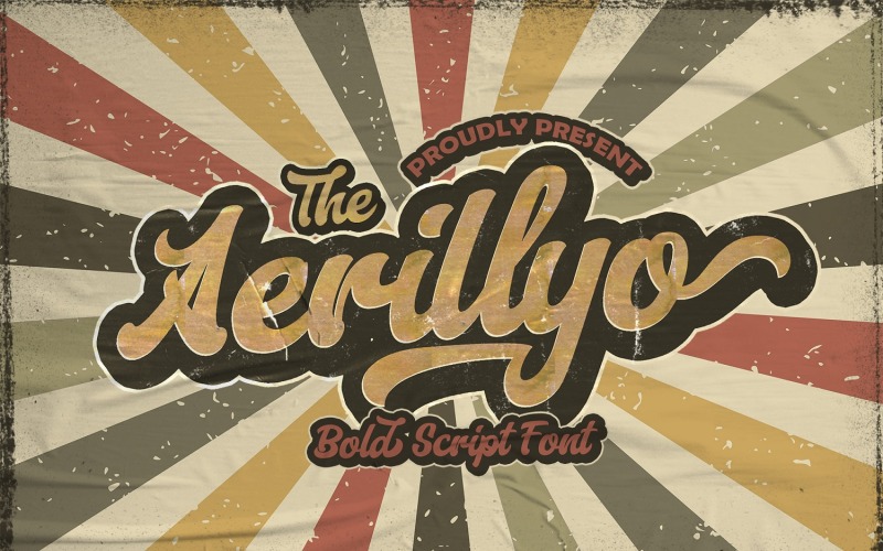 Aerillyo - Carattere corsivo grassetto retrò