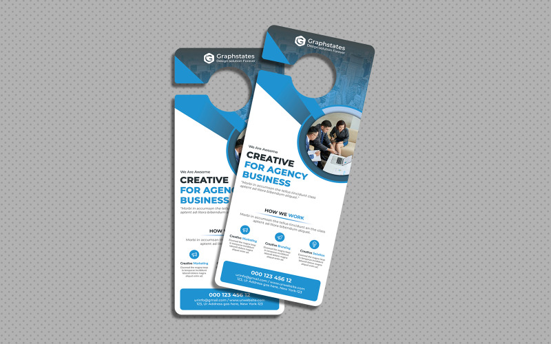 Download Фирменный стиль "Door Hanger - Corporate Identity Template" / Door Hanger - Corporate Identity Template - Фирменный стиль doorhanger,hanger,corporate,door,business,blue,red,orange,green,psd,ai,flyer,brochure,dl,claen,card,businesscard,post,postcard,design