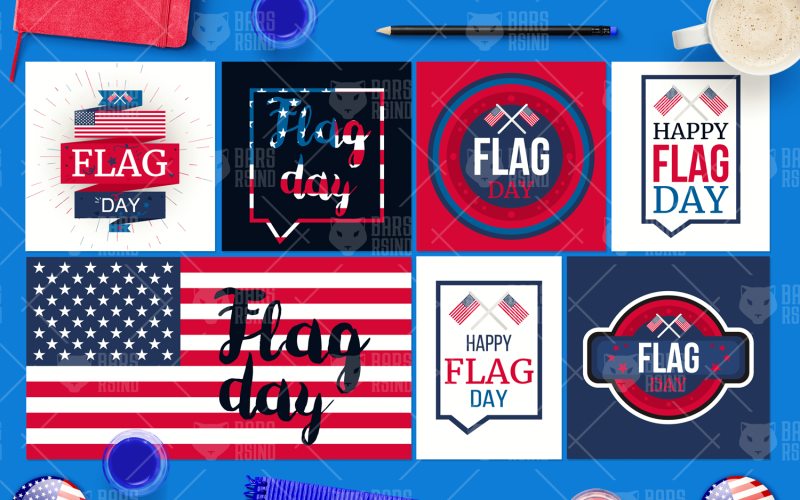 Download Фирменный стиль "Flag Day Banners - Corporate Identity Template" / Flag Day Banners - Corporate Identity Template - Фирменный стиль на тему графика card,illustration,label,poster,design,template,sign,greeting,country,vector,text,sale,happy,abstract,holiday,badge,star,blue,event,election,background,red,white,anniversary,graphic,seasonal,g