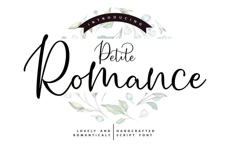 Petite Romance | Ręcznie robiona czcionka kursywna