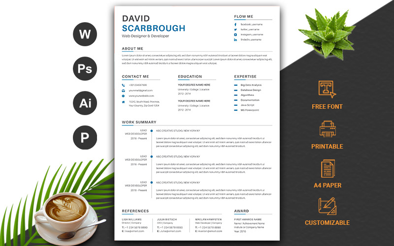 Download Резюме "Professional /cv Resume Template" / Professional /cv Resume Template - Резюме на тему графика cv,rsume,template,layered,modern,minimal,letter,printable,lawyer,profational,creative,eaditable,word,indesign,cvdesign,docx,jobecv,elegent,portfolio,a4