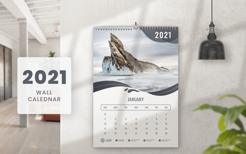 Download Planner "Wall Calendar 2021 Design Planner" / Wall Calendar 2021 Design Planner - Planner на тему графика 2021,wall,calendar,planner,corporate,office,business,modern,template,design