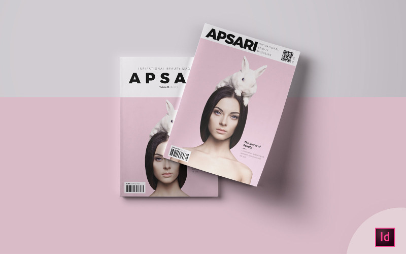 Download Magazine Template "Apsari - Beauty Cover Indesign Magazine Template" / Apsari - Beauty Cover Indesign Magazine Template - Magazine Template на тему графика magazine,beauty,cover,salon,makeup,print,template,indesign,minimalist