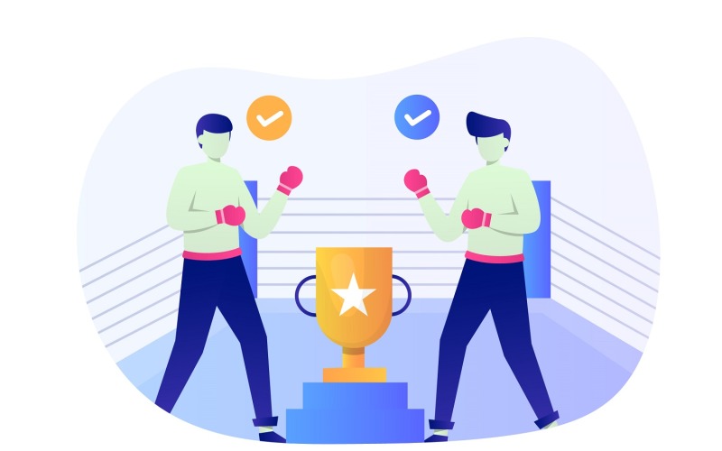 Download Vector "Boxing Flat Illustration - Vector Image" / Boxing Flat Illustration - Vector Image - Vector на тему графика illustration,vector,flat,extreme,sport,outdoor,adventure,lifestyle,graphics,competition,nature,air,travel,recreation,dangerous