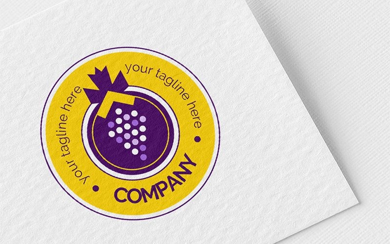 Download Шаблон логотипа "Bunch of grapes Logo Template" / Bunch of grapes Logo Template - Шаблон логотипа на тему графика circle,grapes,bunch,of,wine,winery,juice,drinks,fruit,sign,minimalism,one,color,two,colors,emblem