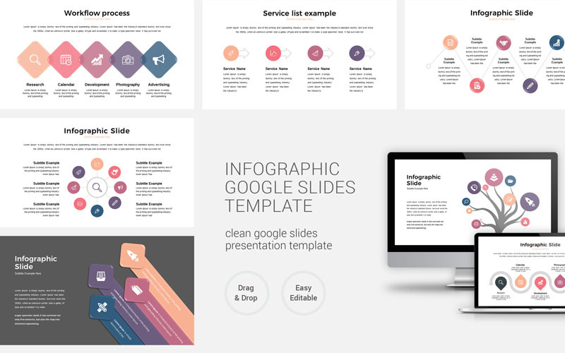 Infographic presentatiesjabloon Google Presentaties