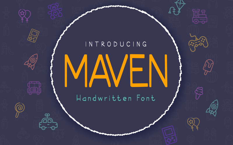 Download Шрифт "Maven Font" / Maven Font - Шрифт на тему графика font,friendly,kid,fun,style,sans,serif,handwritten,children