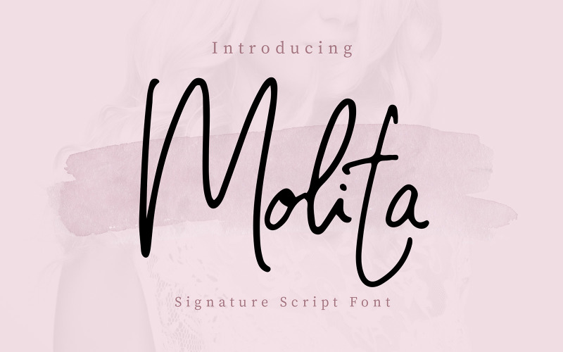 Download Шрифт "Molita Signature Cursive Font" / Molita Signature Cursive Font - Шрифт на тему графика beauty,script,handwritten,handwriting,font