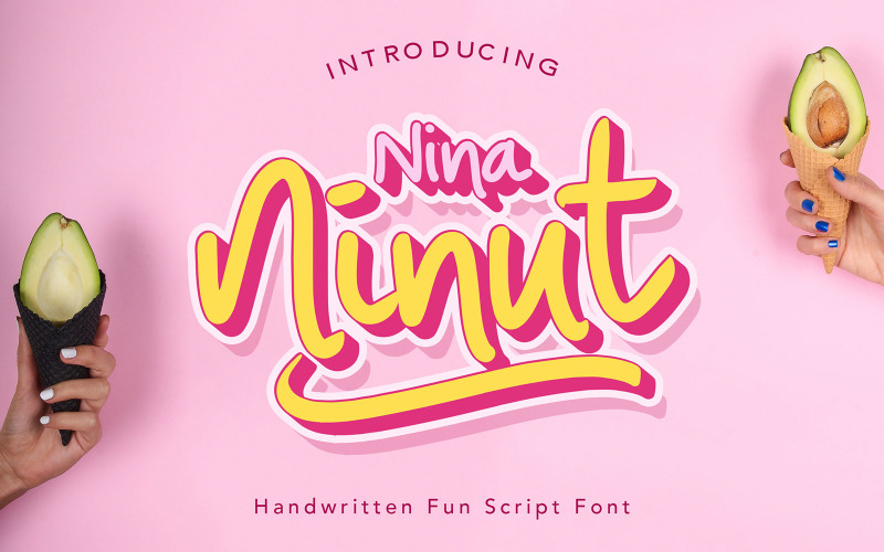 Nina Ninut - Leuk handgeschreven lettertype
